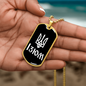 Izium v3 - 18k Gold Finished Luxury Dog Tag Necklace