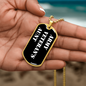 Army Veteran's Aunt v3 - 18k Gold Finished Luxury Dog Tag Necklace