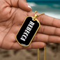 Rebecca v01w - 18k Gold Finished Luxury Dog Tag Necklace