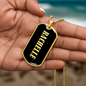Rachelle v02 - 18k Gold Finished Luxury Dog Tag Necklace