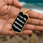 Love My Miniature American Shepherd v6 - 18k Gold Finished Luxury Dog Tag Necklace
