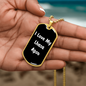 Love My Lhasa Apso v6 - 18k Gold Finished Luxury Dog Tag Necklace