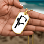 Initial F v001-34 - 18k Gold Finished Luxury Dog Tag Necklace