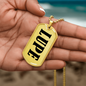 Lupe v01 - 18k Gold Finished Luxury Dog Tag Necklace