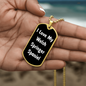 Love My Welsh Springer Spaniel v6 - 18k Gold Finished Luxury Dog Tag Necklace