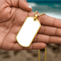 Love My Tibetan Spaniel v6 - 18k Gold Finished Luxury Dog Tag Necklace