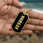 Morgan v02 - 18k Gold Finished Luxury Dog Tag Necklace