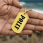 Polly v01 - 18k Gold Finished Luxury Dog Tag Necklace