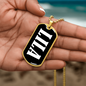 Lila v03 - 18k Gold Finished Luxury Dog Tag Necklace