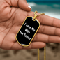 Love My Wire Fox Terrier v6 - 18k Gold Finished Luxury Dog Tag Necklace
