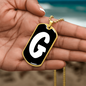 Initial G v3b - 18k Gold Finished Luxury Dog Tag Necklace