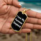 Love My Pyrenean Shepherd v6 - 18k Gold Finished Luxury Dog Tag Necklace