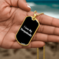 Love My Sheepadoodle v6 - 18k Gold Finished Luxury Dog Tag Necklace
