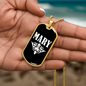 Mary v03a - 18k Gold Finished Luxury Dog Tag Necklace