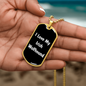 Love My Irish Wolfhound v6 - 18k Gold Finished Luxury Dog Tag Necklace