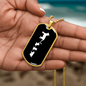 Mama Cat With 3 Kittens v3 - 18k Gold Finished Luxury Dog Tag Necklace