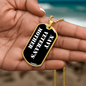 Navy Veteran's Mother v3 - 18k Gold Finished Luxury Dog Tag Necklace