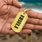 Ursula v01 - 18k Gold Finished Luxury Dog Tag Necklace