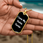 Love My Yorkie Terrier v6 - 18k Gold Finished Luxury Dog Tag Necklace