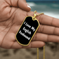 Love My English Foxhound v6 - 18k Gold Finished Luxury Dog Tag Necklace