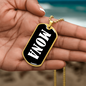 Mona v01w - 18k Gold Finished Luxury Dog Tag Necklace