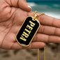 Petra v02 - 18k Gold Finished Luxury Dog Tag Necklace