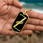 Initial Z v001-32 - 18k Gold Finished Luxury Dog Tag Necklace