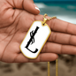 Initial L v001-34 - 18k Gold Finished Luxury Dog Tag Necklace