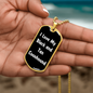 Love My Black and Tan Coonhound v6 - 18k Gold Finished Luxury Dog Tag Necklace