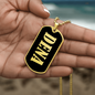 Dena v02 - 18k Gold Finished Luxury Dog Tag Necklace