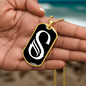 Initial S v001-33 - 18k Gold Finished Luxury Dog Tag Necklace