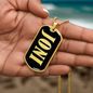 Joni v02 - 18k Gold Finished Luxury Dog Tag Necklace