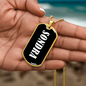 Sondra v03 - 18k Gold Finished Luxury Dog Tag Necklace