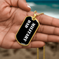 Military Dad v3 - 18k Gold Finished Luxury Dog Tag Necklace