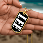 Lee v01w - 18k Gold Finished Luxury Dog Tag Necklace