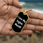 Love My English Mastiff v6 - 18k Gold Finished Luxury Dog Tag Necklace