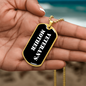 Veteran's Mother v3 - 18k Gold Finished Luxury Dog Tag Necklace