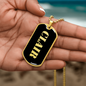 Clair v2 - 18k Gold Finished Luxury Dog Tag Necklace