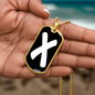 Initial X v3b - 18k Gold Finished Luxury Dog Tag Necklace