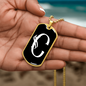 Initial C v001-33 - 18k Gold Finished Luxury Dog Tag Necklace