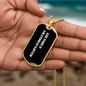 Air Force Granddaughter v3 - 18k Gold Finished Luxury Dog Tag Necklace