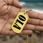 Ola v01 - 18k Gold Finished Luxury Dog Tag Necklace