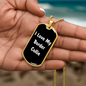 Love My Border Collie v6 - 18k Gold Finished Luxury Dog Tag Necklace