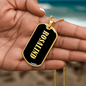 Rosalind v02 - 18k Gold Finished Luxury Dog Tag Necklace