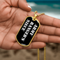Army Ranger's Niece v3 - 18k Gold Finished Luxury Dog Tag Necklace