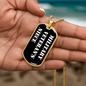 Military Veteran's Niece v3 - 18k Gold Finished Luxury Dog Tag Necklace