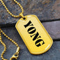 Yong - 18k Gold Finished Luxury Dog Tag Necklace