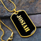 Josiah v2 - 18k Gold Finished Luxury Dog Tag Necklace