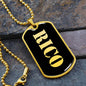 Rico v2 - 18k Gold Finished Luxury Dog Tag Necklace