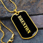 Brenton v2 - 18k Gold Finished Luxury Dog Tag Necklace